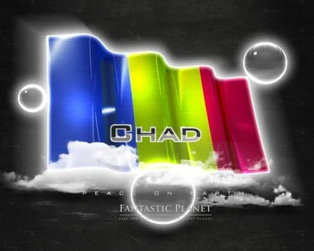 Flag Chad quality designer flag Stock Illustration