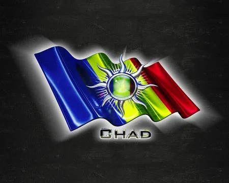 Flag Chad quality designer flag Stock Illustration