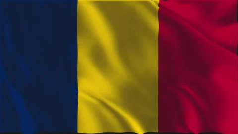 Flag of Chad waving slowly Stock-Footage 339106021