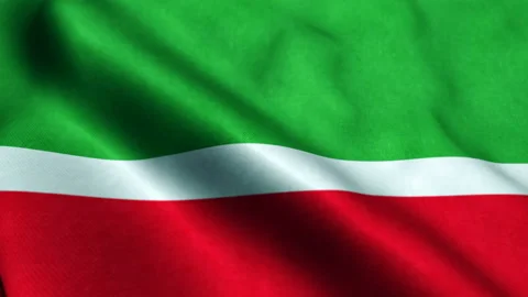 Flag Of Chechen Republic - Seamless Looping Video stock 210601836