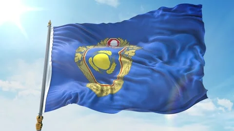 Flag of Cherkasy Oblast Stock Footage 343557006