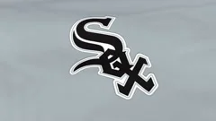 USA - NEW YORK, 12 August 2018: Waving flag with Chicago White Sox  professional team logo. Close-up of waving flag with Chicago White Sox  baseball team logo, seamless loop. Editorial footage –