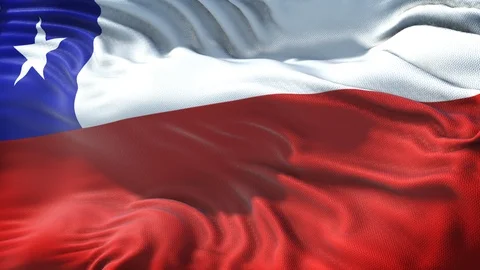 Flag of Chile 3D Loop Stock Footage 119065393