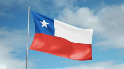 Flag of Chile 스톡 동영상 435332