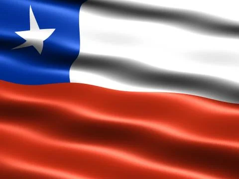 Flag of chile Stock Illustration