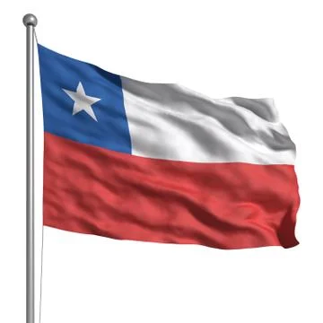 Flag of chile Stock Illustration