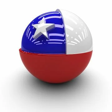 Flag of chile Stock Illustration