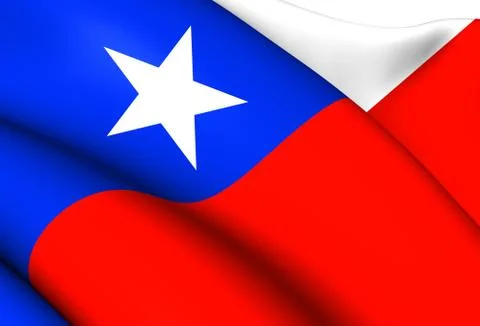 Flag of chile Stock Illustration