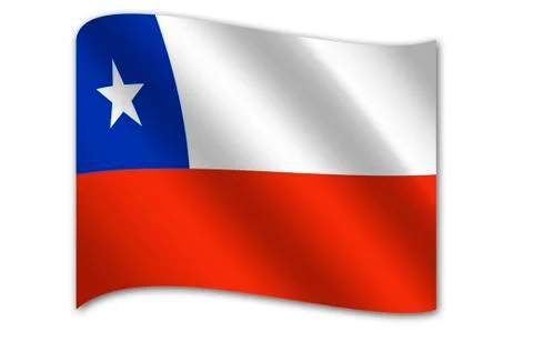 Flag of chile 스톡 일러스트