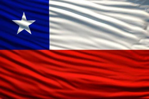 Flag of chile Stock Illustration