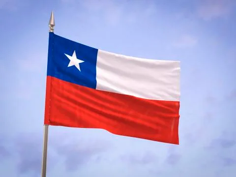 Flag of Chile Stock Illustration