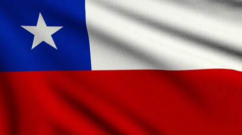Flag of Chile looping Stock Footage 33805917