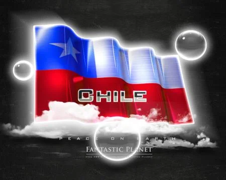 Flag Chile quality designer flag Stock Illustration