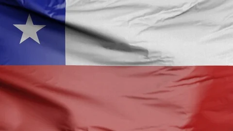 Flag of Chile Realistic 3D Stock Footage 119068082