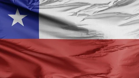 Flag of Chile Realistic 3D Stock Footage 119068719