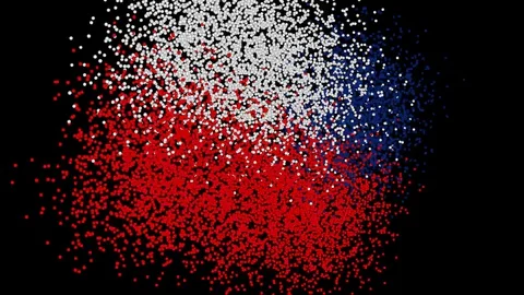 Flag of Chile reveals on black background Stock Footage 128606499