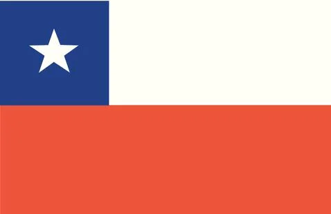 Flag of Chile. Vector Illustration. Flat Design. Stock Illustration