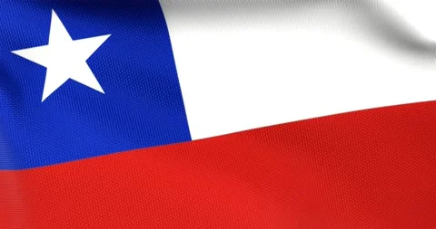 Flag of Chile Waving 3D Animation Close up, 4K UHD 60 FPS Stock Footage 160686402