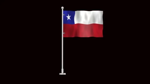 Flag of Chile waving Stock Footage 318784409
