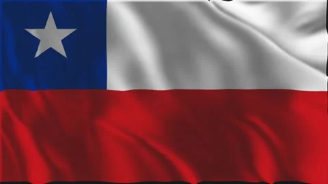 Flag of Chile waving slowly Stock-Footage 340028523