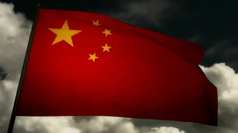 Flag China 02 Stock Footage 11152521