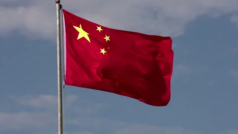 Flag of China 4K TZ Stock Footage 301785139