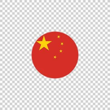 Flag china ellipse circle button country asia 스톡 일러스트