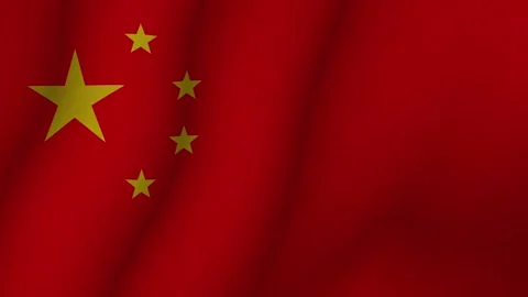 The flag of China. The evolving 3d national flag of China. 1080p HD animation Stock-Footage 272735430