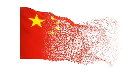 Flag of China Stock Footage 65100138