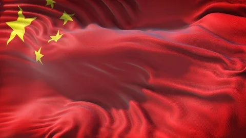 Flag of China Stock Footage 97762249