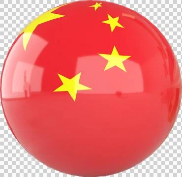 Flag of China in form a ball Stock Photos