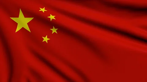 Flag of China looping Stock Footage 27493573