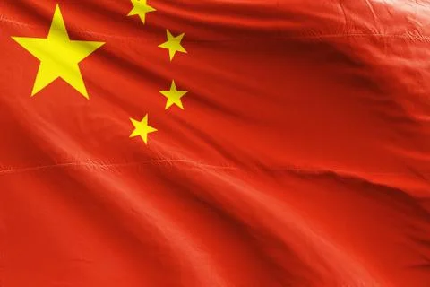 Flag of China on the mast Stock Photos