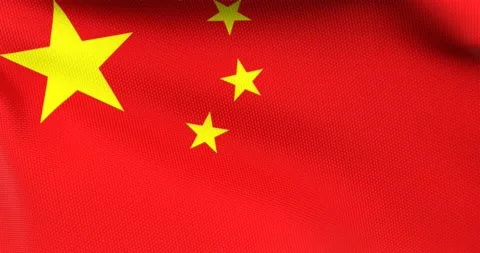 Flag of China Waving 3D Animation Close up, 4K UHD 60 FPS Stock Footage 160686409