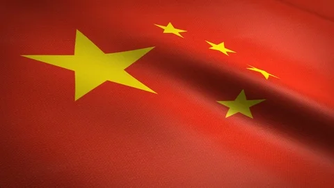 Flag of China. Waving flag with highly detailed fabric texture seamless loopable Stock-Footage 118162418