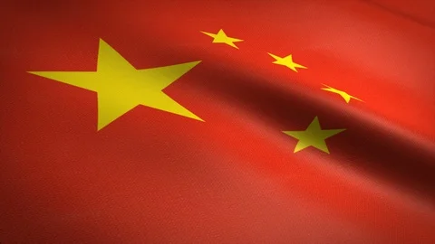Flag of China. Waving flag with highly detailed fabric texture seamless loopable Stock-Footage 121642311