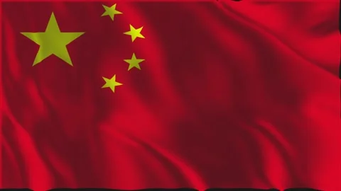 Flag of China waving slowly Stock Footage 337785692