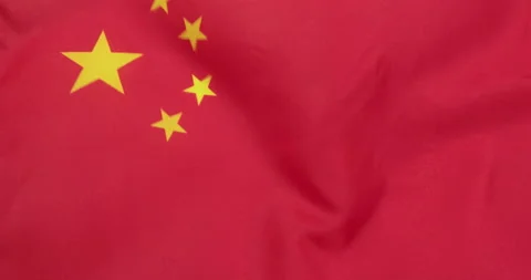Flag of China waving in the wind. Close-up.. Stock Footage 146444473
