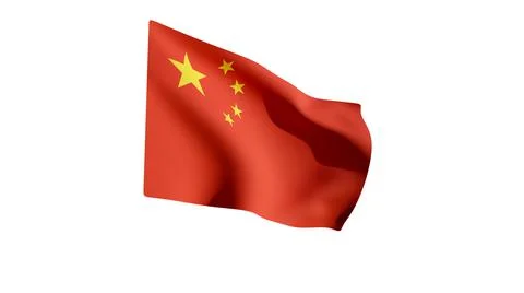 Flag of china on white background Illustrazione stock