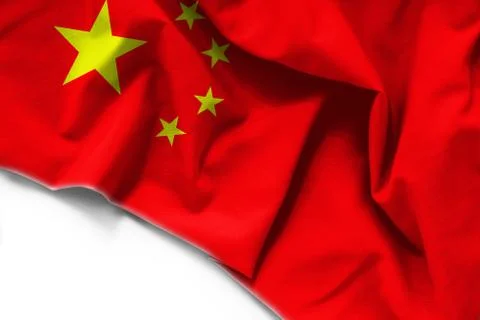 Flag of China on white background Stock Photos