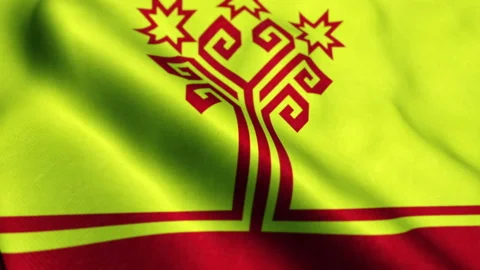 Flag of Chuvashia - Seamless Looping Video stock 210603903