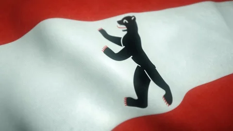Flag of the city Berlin in the wind Stock-Footage 121769254