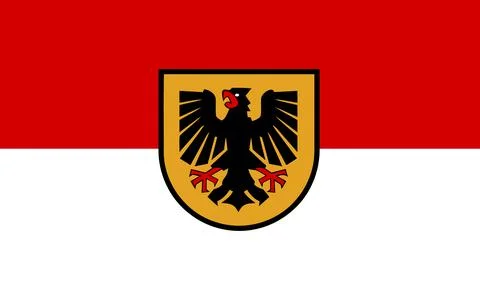 Flag of the city of Dortmund Illustrazione stock