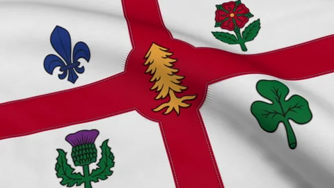 Flag of the City of Montreal, Canada Loop Stock Footage 241226620