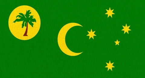 Flag of Cocos Keeling Islands texture background national symbol island ter.. Stock-Illustration