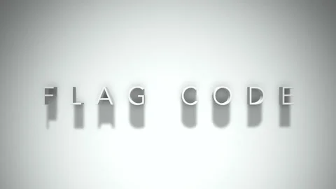 Flag code 3D title animation with shadows on a white background Stock Footage 297272509