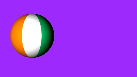Flag code d ivoire on a lilac background Stock Footage 80890910