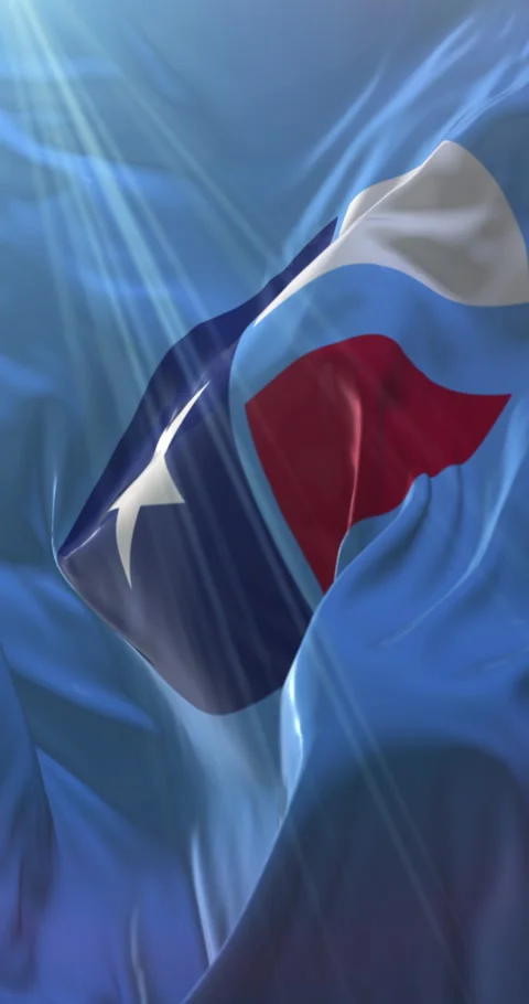 Flag of Collin county, state of Texas, United States. 4K Vertical. Loop 스톡 동영상 303555602