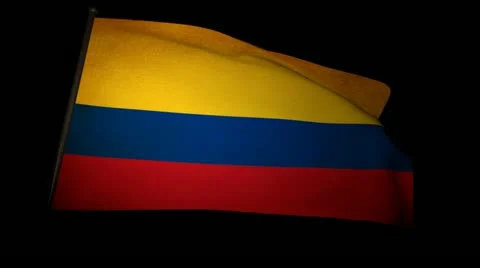 Flag Colombia 01 Stock Footage 11187106