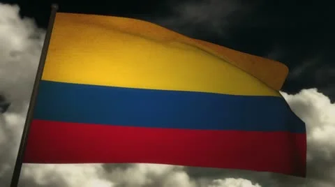 Flag Colombia 02 Stock Footage 11185213